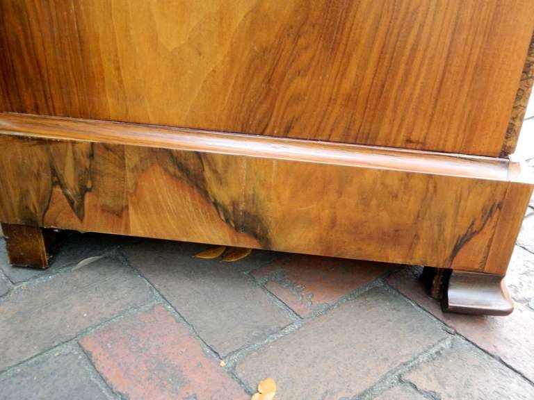 19th Century Walnut Louis Philippe Commode or Chest of Drawers with a Marble Top 5