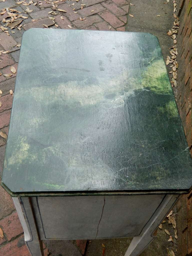 Hand-Painted Two-Drawer Side Table by Bob Christian, 20th Century 3