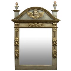 Continental Provincial Polychromed and Parcel-Gilt Mirror, 19th Century 2