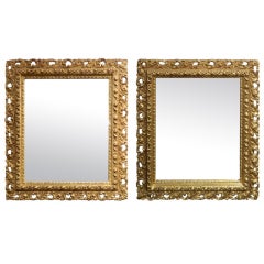 Pair of French Gold Leaf Mirrors