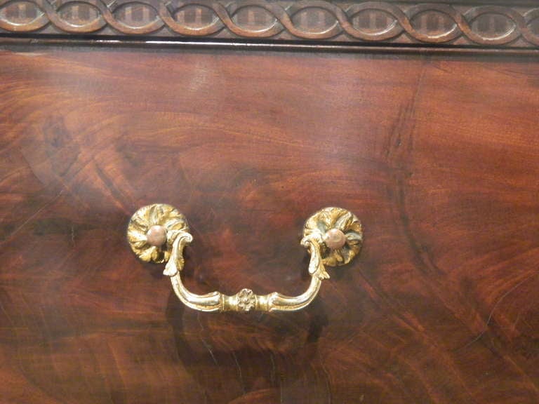 Brass Circa 1825 English Mahogany Butlers Desk For Sale
