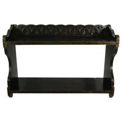19th Century French Two Shelf Hanging Black Forest Wall Shelf