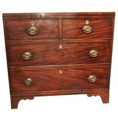 Regency Inlaid Small Mahogany Chest of Drawers