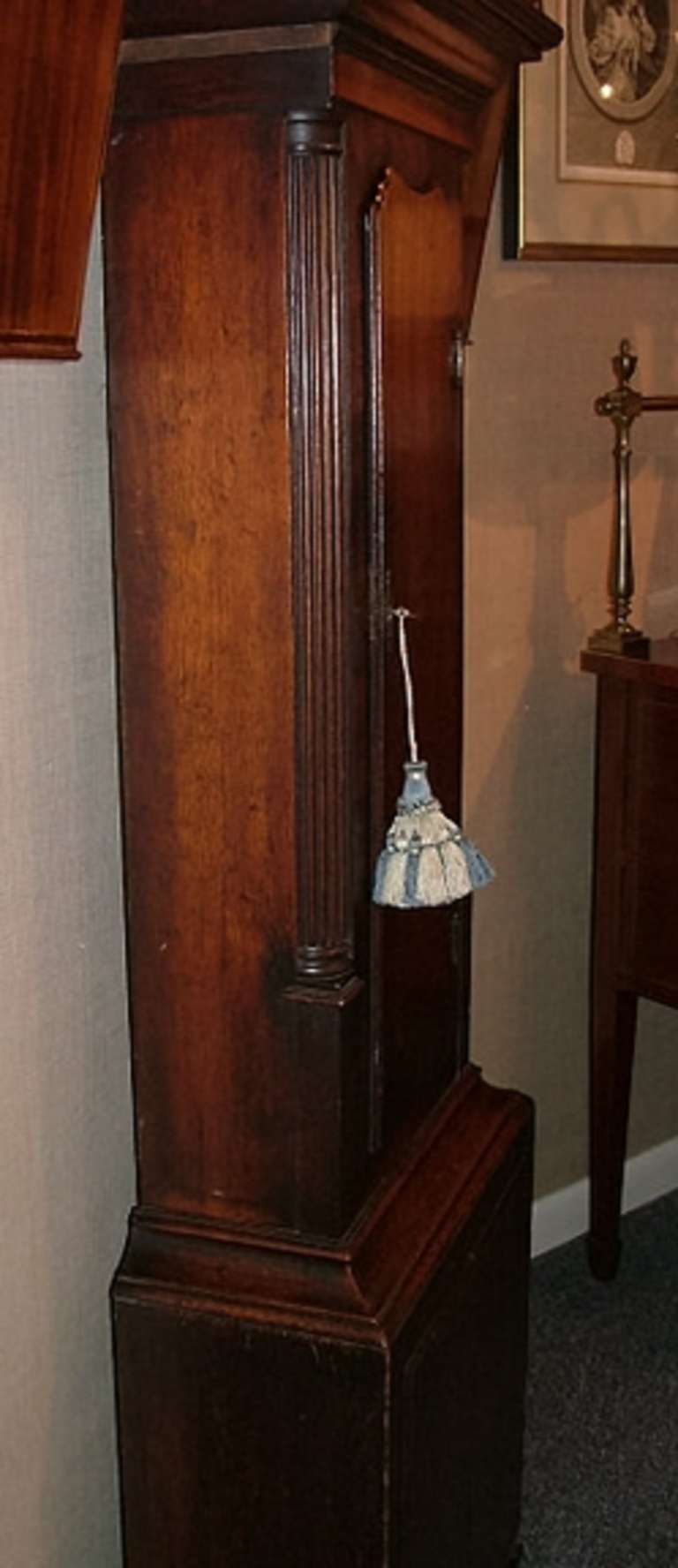 Porcelain English Long Case Clock with a Painted Face, Circa 1780