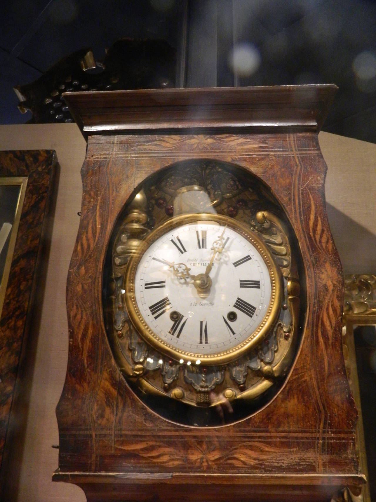 Country Horloge provinciale française en noyer, 19e siècle en vente