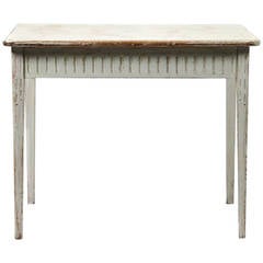 Swedish Painted Table Raised on Square Tapering Legs, 19th Century