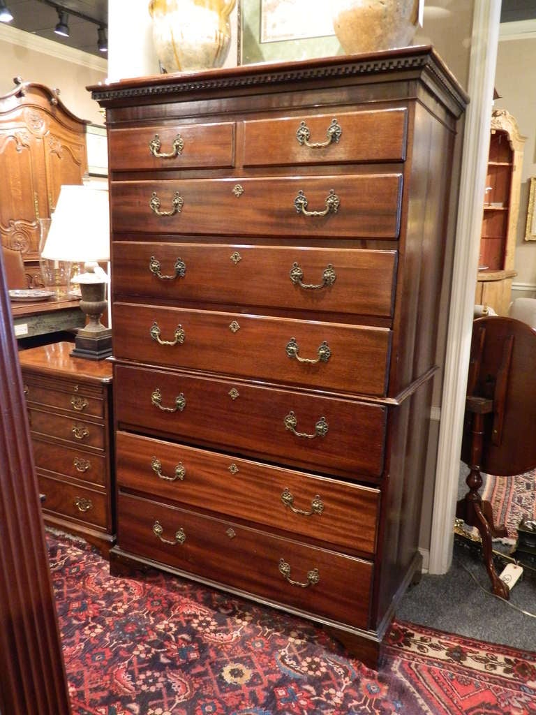 tall mahogany chest of drawers
