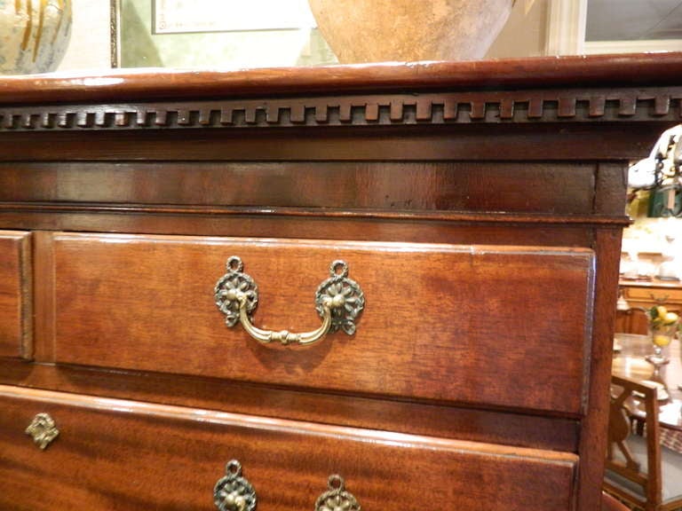 18th Century and Earlier English Mahogany Tall Chest of Drawers, 18th Century For Sale