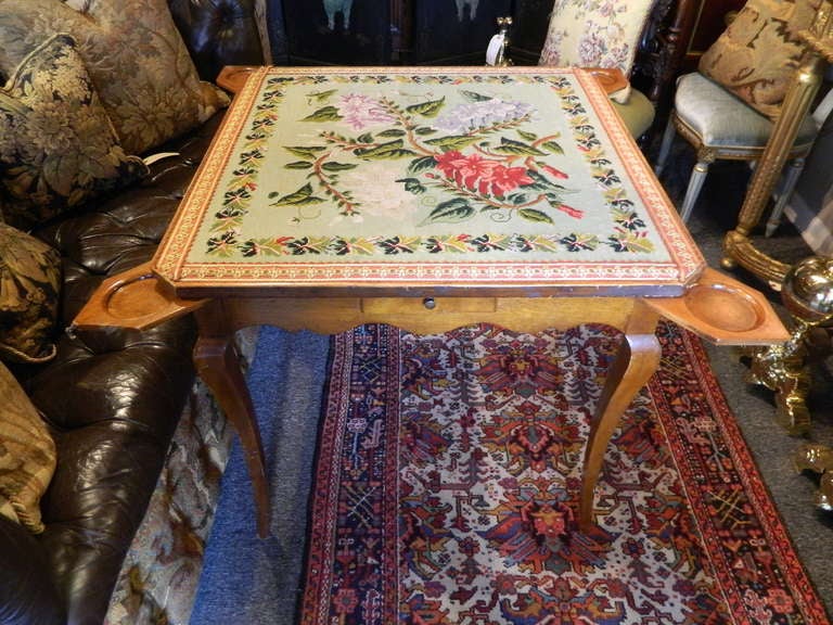 19th Century French Provincial Fruitwood Games Table 1