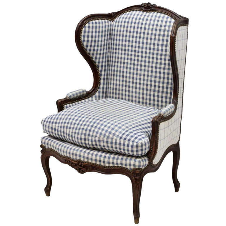 French Louis Xv Style Oak Wing Back Arm Chair On Cabriole Legs 19th French Louis Xv Style Oak Wing Back Arm Chair On Cabriole Legs 19th Century For