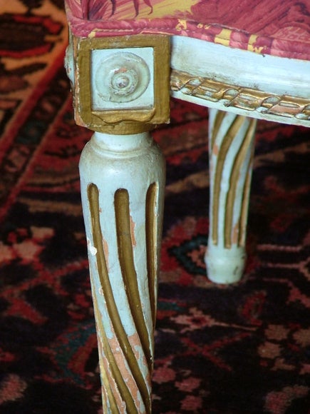 Pair of Louis XVI Style Sister Parrish Painted Chairs, Circa 1950s 1