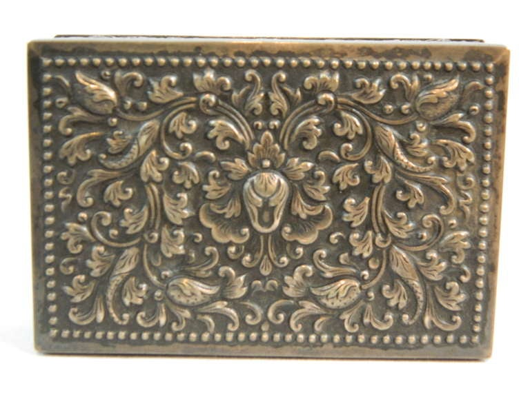 Silver Mounted Cigarette Box of Rectangular Form, 19th Century 3