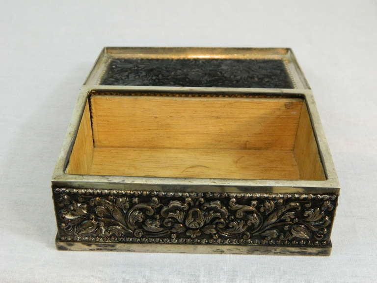 Silver Mounted Cigarette Box of Rectangular Form, 19th Century 5