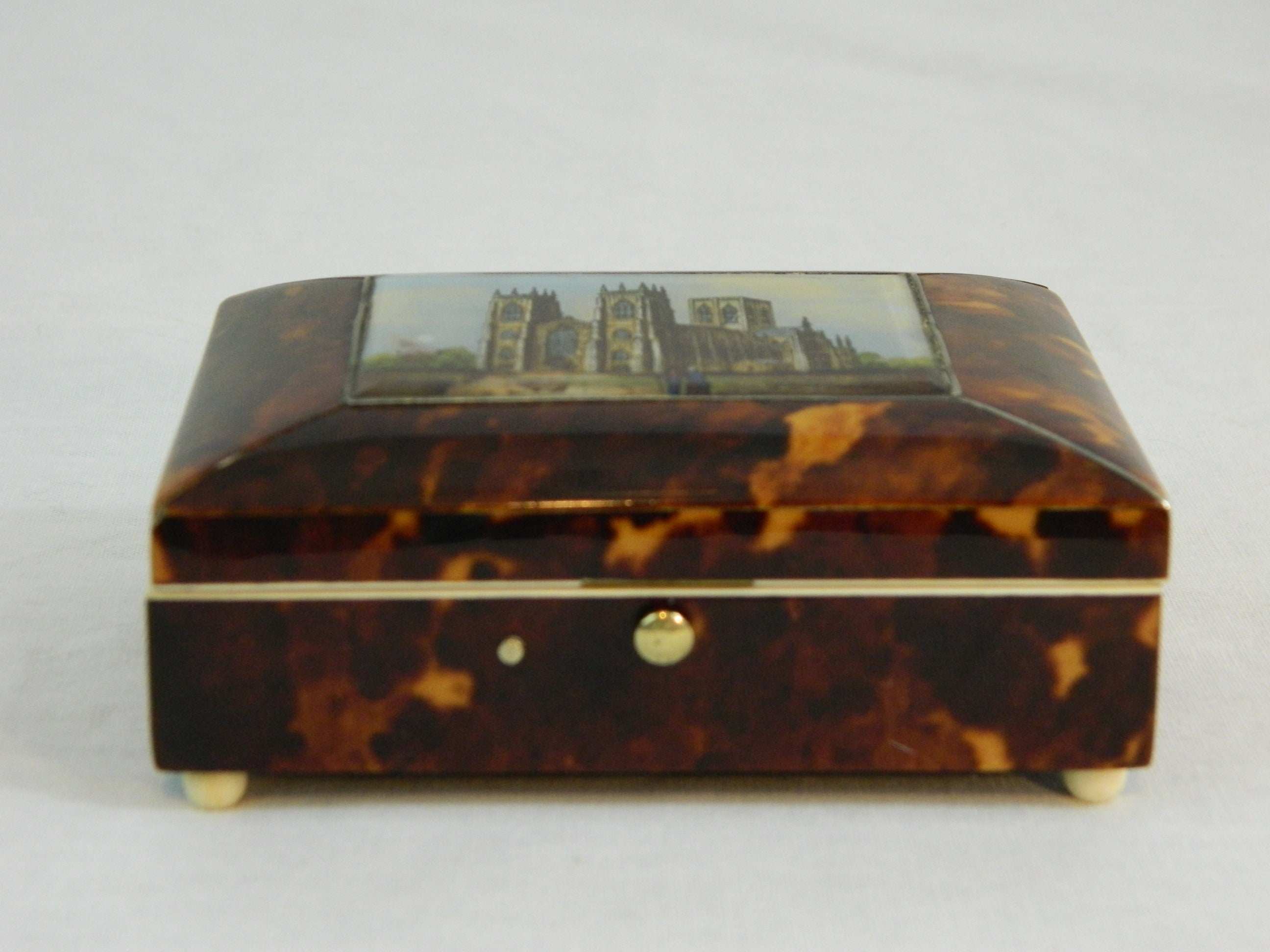 Tortoise Shell Inset Box with a View of Yorkminster