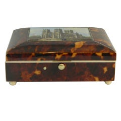 Tortoise Shell Inset Box with a View of Yorkminster