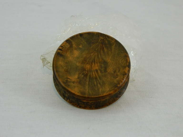 English A Horn Snuff Box Inset with a Portrait Miniature Depicting a Lady