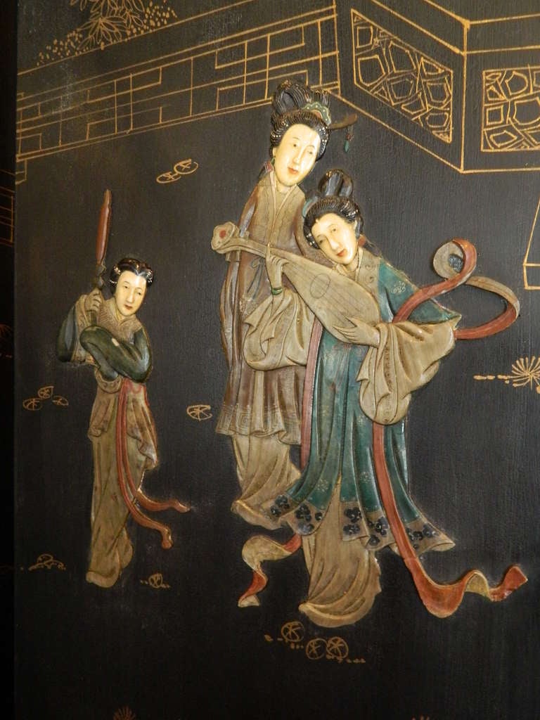 Twelve Panel Japanese Screen In Excellent Condition In Savannah, GA