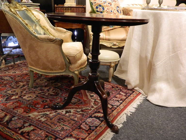English Oak Tripod Oval Tilt-Top Table, 18th Century 1