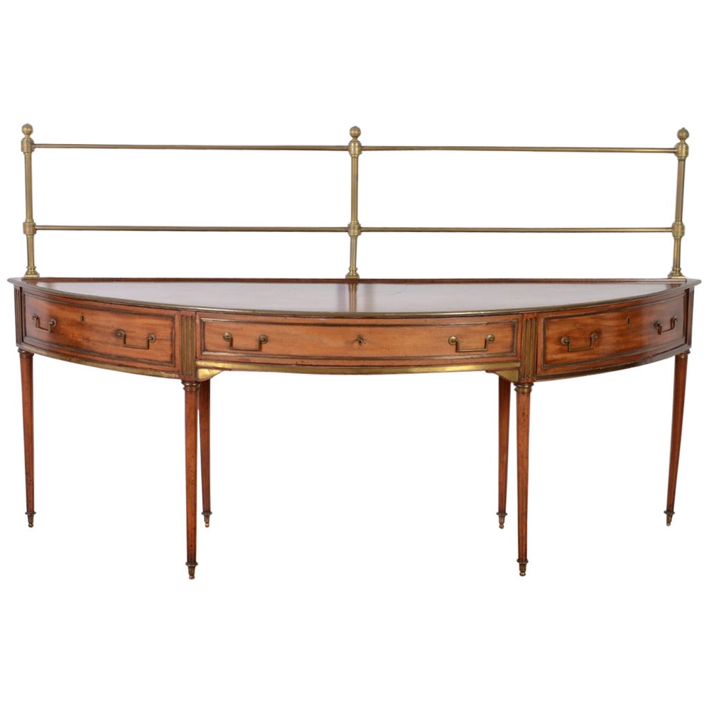 Louis XVI Provincial Brass Inlaid Mahogany Sideboard, 18th Century For Sale