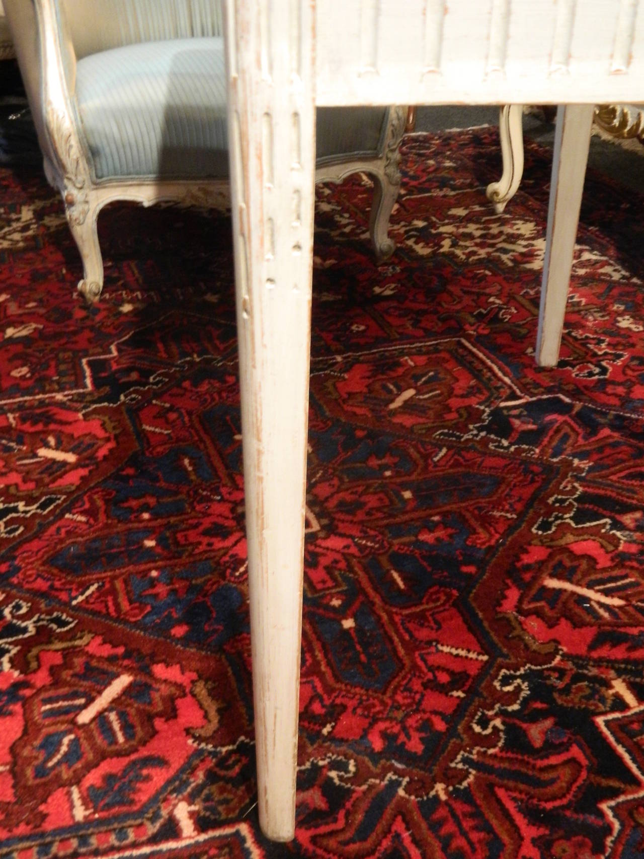 Swedish Painted Table Raised on Square Tapering Legs, 19th Century 3