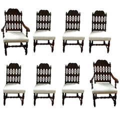 Early 20th Century Set of Eight Dining Chairs 1