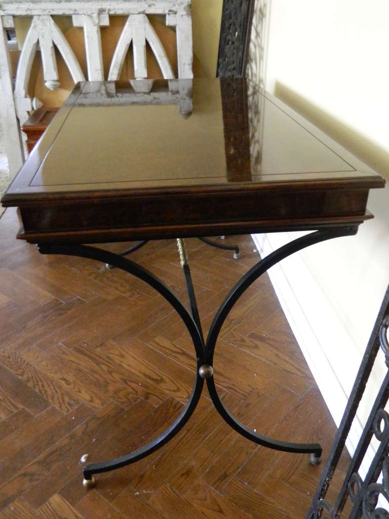 Mid 20th Century Mahogany Writing Table or Table Desk In Excellent Condition In Savannah, GA