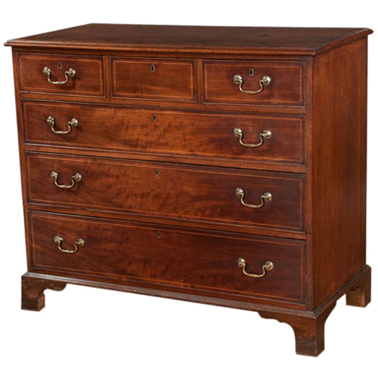 English Chippendale Mahogany Chest, Early 19th Century
