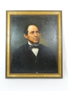 Oil on Canvas of a Distinguished Gentleman by Paul E. Poincy (New Orleans)