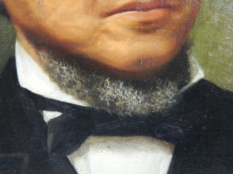 19th Century Oil on Canvas of a Distinguished Gentleman by Paul E. Poincy (New Orleans)