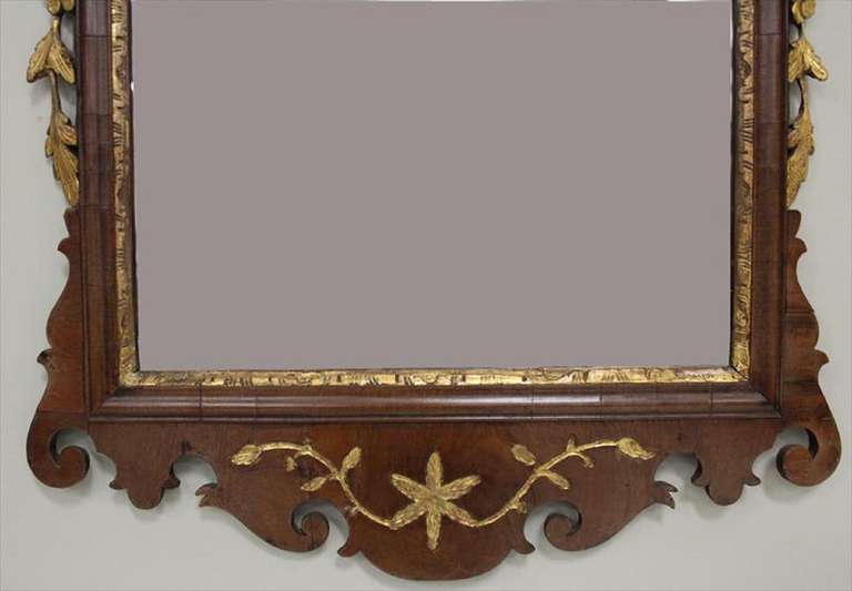 Queen Anne Gilt Walnut Wall Mirror, English, Late 18th Century 2