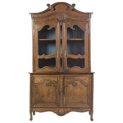19th Century French Provincial Oak Buffet a Deux Corps 11