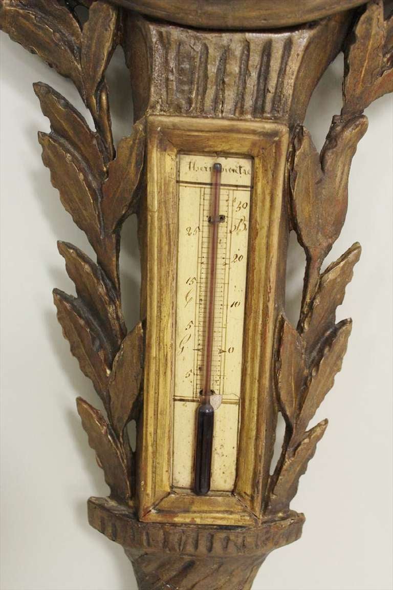 Louis XVI Style Giltwood Wall Barometer, 19th Century 1