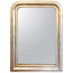 19th Century French Louis Philippe Silver Gilt Mirror