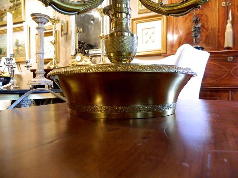 19th Century Empire Style Gilt Bronze Bouillotte Lamp 3