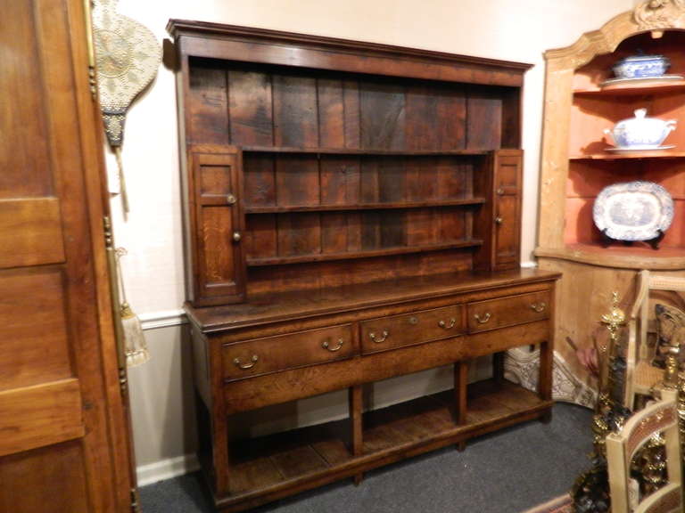 Scottish Oak Welsh Dresser, 18th Century For Sale