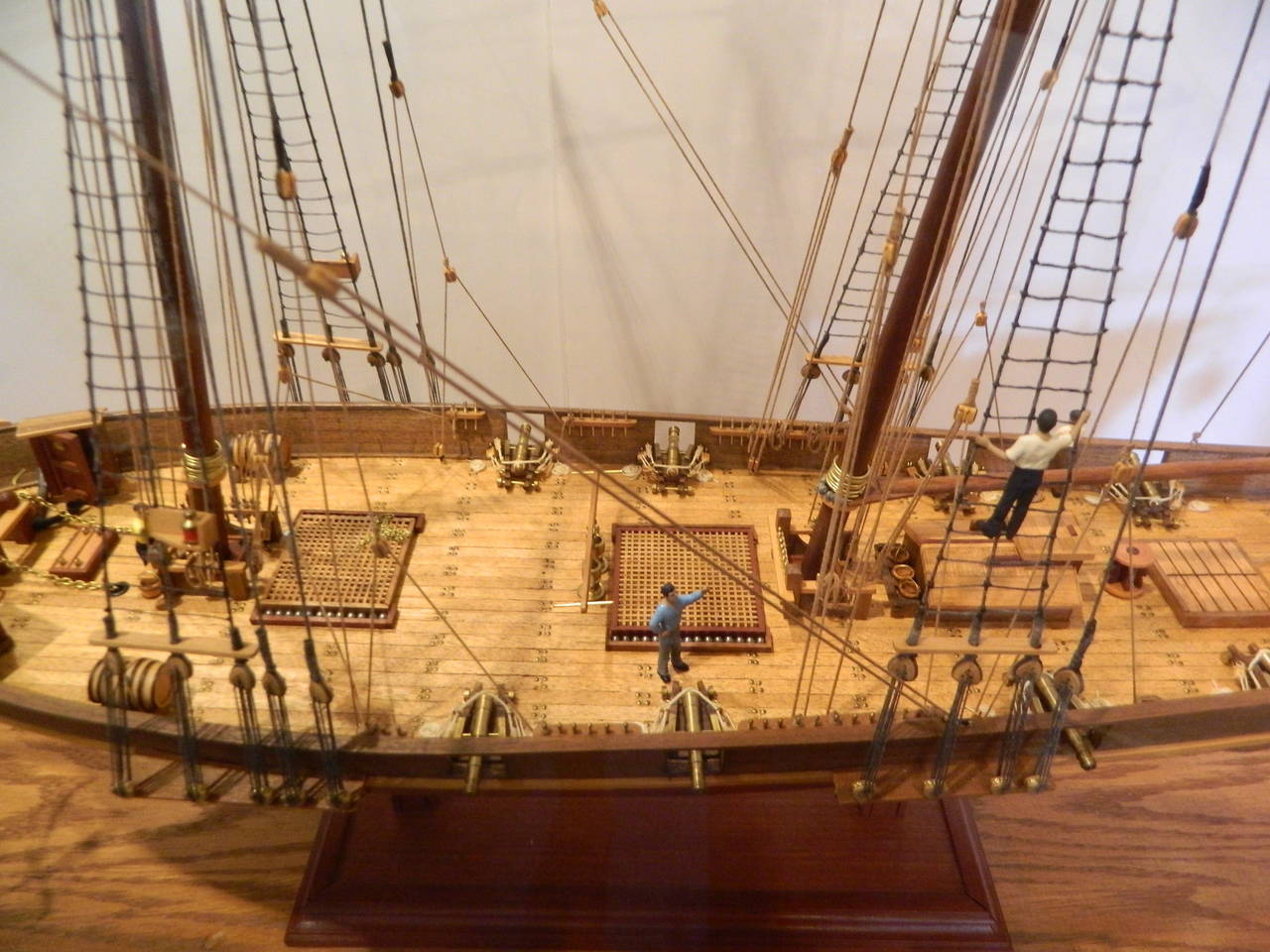Ship Model of the Harvey, 1847, Baltimore, Maryland in Acrylic Case.  The Harvey was built in 1847 in Baltimore, Maryland. Designed as a Baltimore Clipper, she was a very fast topsail schooner working out of the port of Galveston Texas. At the turn