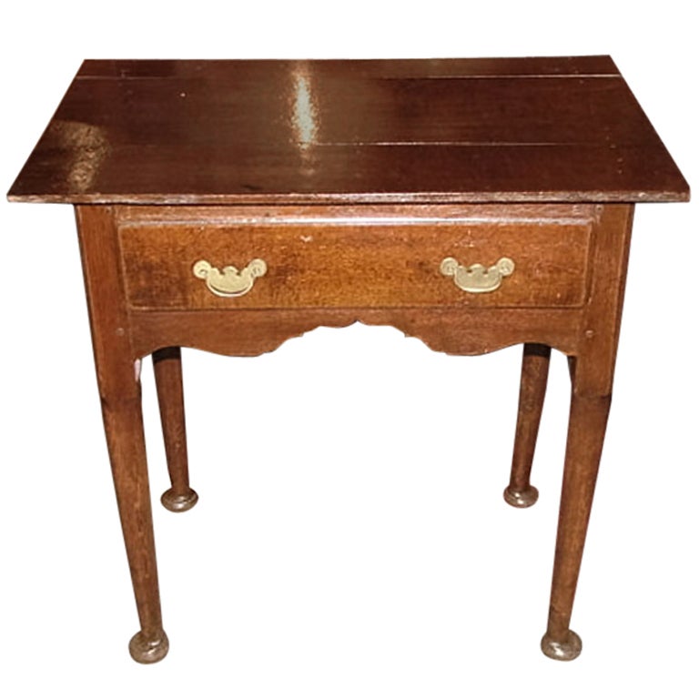 George II Style Lowboy With Pad Feet or Side Table, Mid 18th Century