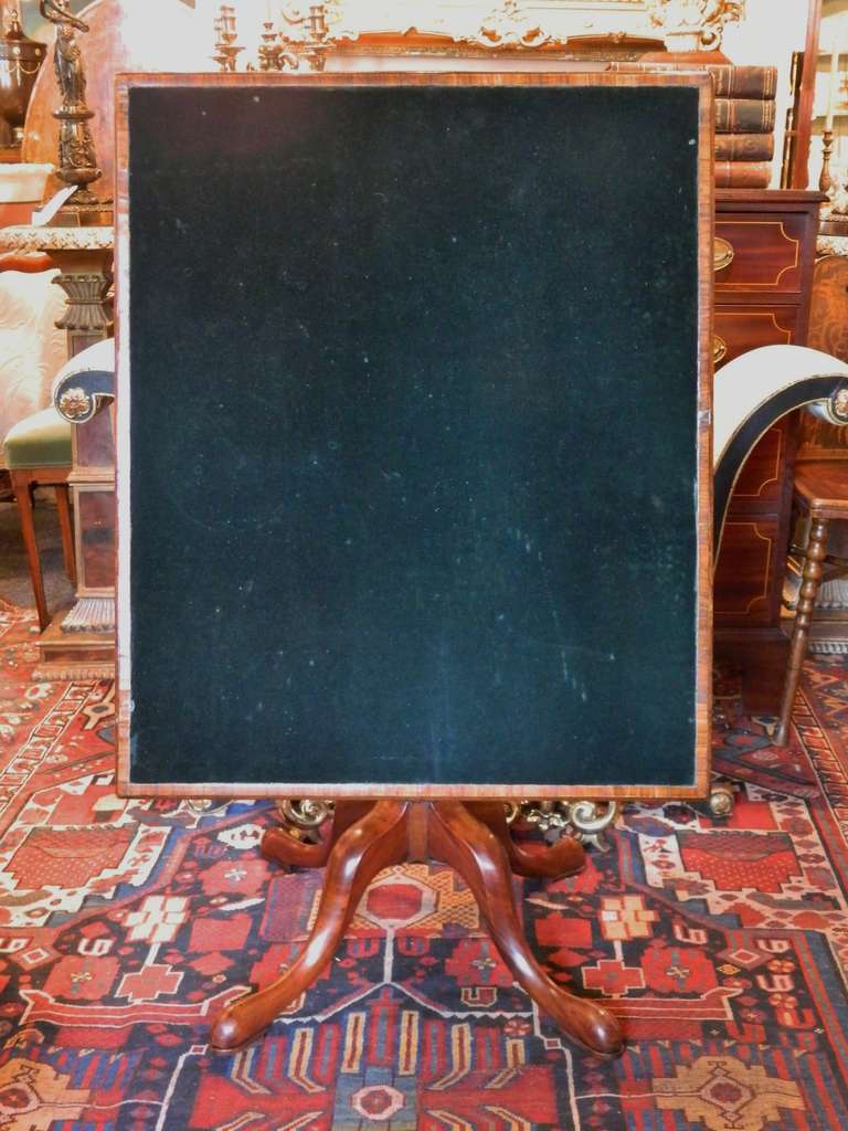 19th Century Mahogany George III Tilt Top Games Table with a Felt Top 1