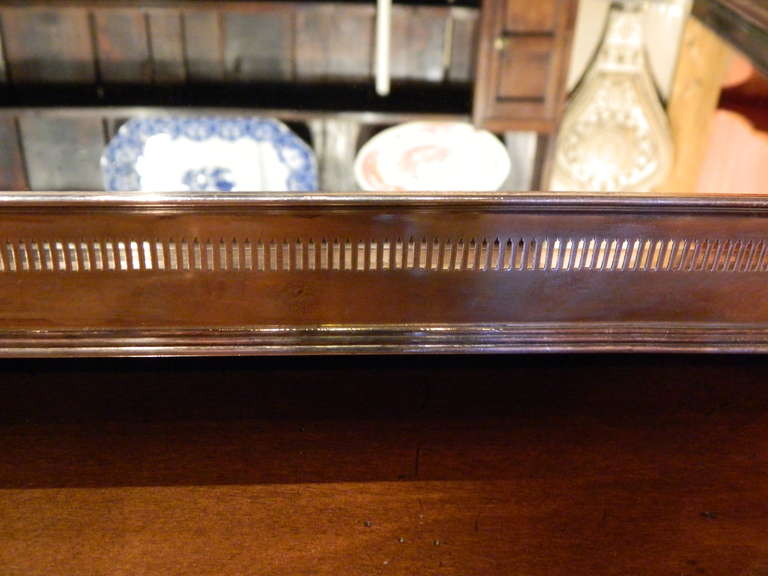 Late 19th Century English Silver Table Plateau or Tray with Mirrored Top 5