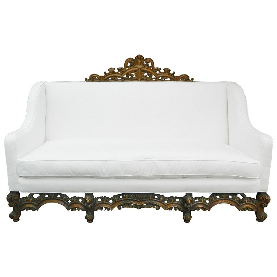 19th Century Italian Renaissance Revival Canape or Sofa