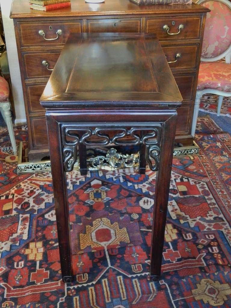 Rosewood Chinese Altar Table with Pierced Scrolled Fretwork, Mid-19th Century 2