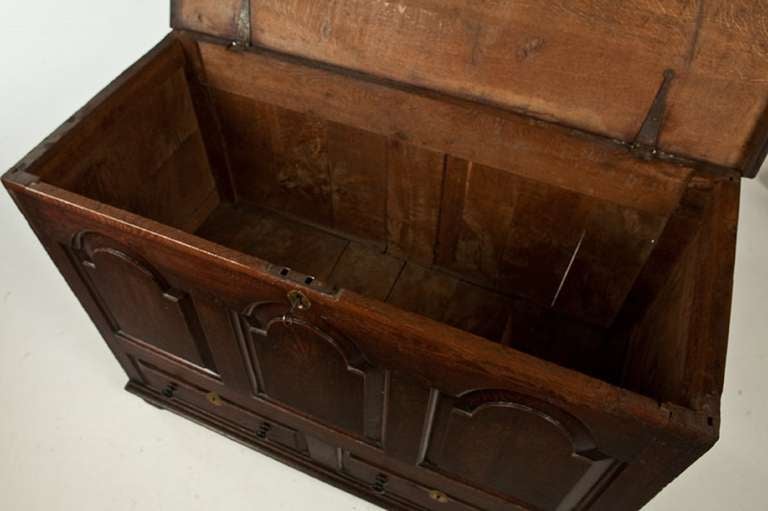 18th Century and Earlier Welsh Oak Blanket Chest with Two Drawers, 18th Century For Sale