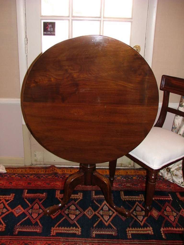 19th century mahogany tilt-top table.