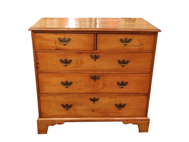 New England Maple Two Over Three Chest Of Drawers 19th Century