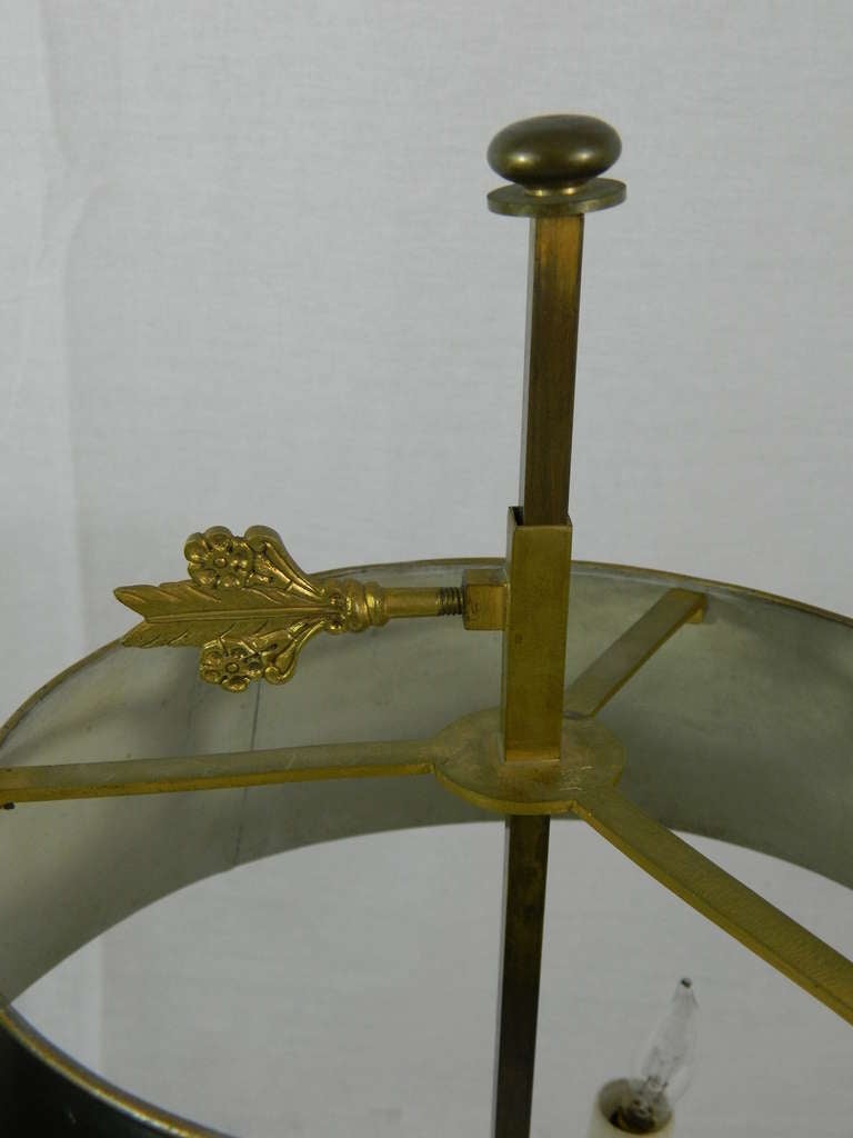 19th Century Louis XVI Style Three Light Gilt Bronze Bouillotte Lamp For Sale 3