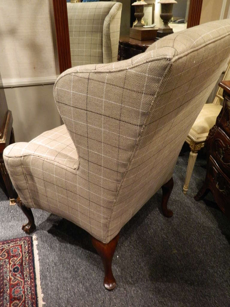 American Chippendale Style Centennial Mahogany Wing Back Chair, Late 19th Century