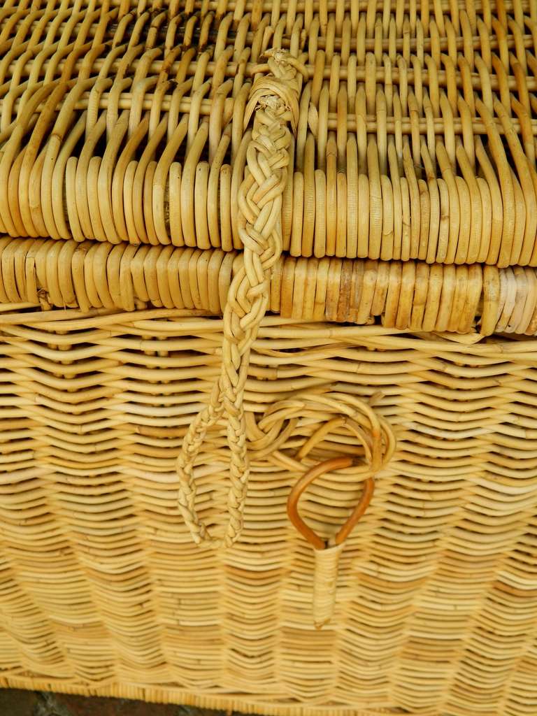 Pair of Early 20th Century French Large Wicker Storage Baskets 4