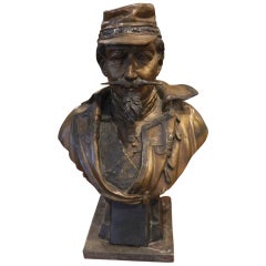 Galvanic Bronze Bust of Napoleon III