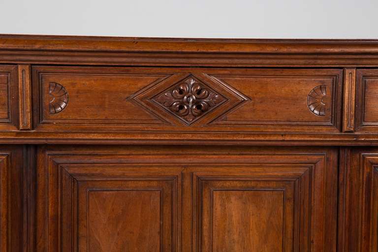 French Renaissance Style Walnut Sideboard or Side Cabinet, 19th Century 6