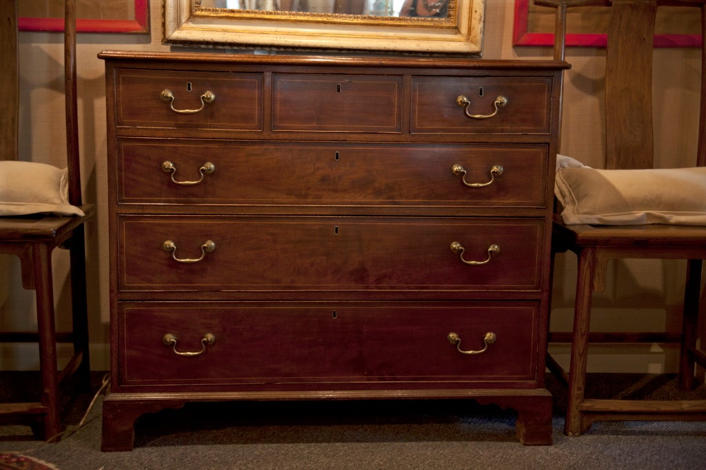 English Chippendale Mahogany Chest, Early 19th Century In Good Condition In Savannah, GA